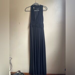 Black Label Evan Picone size 4 babydoll for maxi dress high slit y2k whimsigoth